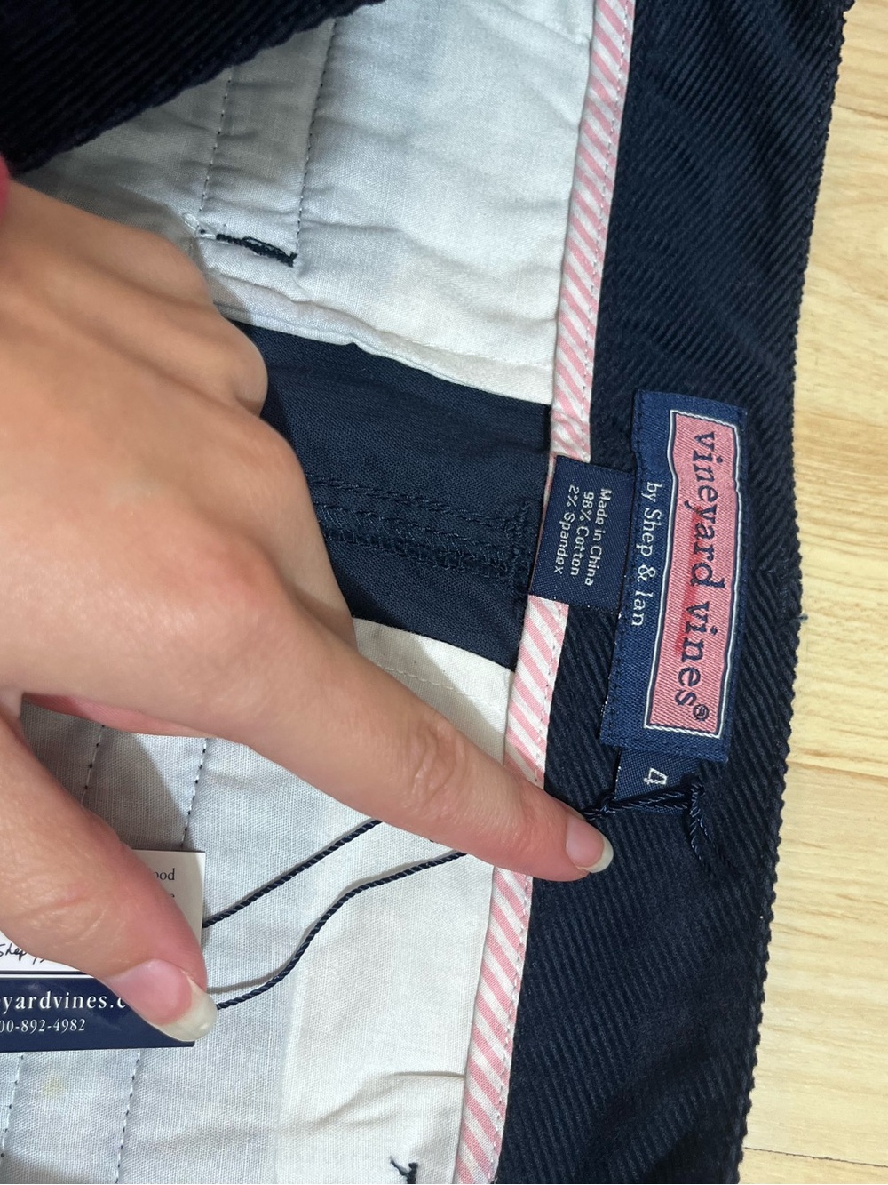 Women’s Vineyard Vines By Shep & Ian Corduroy Skirt- Size 4-Navy Blue NWT - Picture 4 of 5